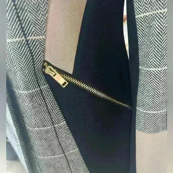 River Island ladies Blazer UK8. Colorblock. Gold Zipper pockets and snap closure - Picture 8 of 16